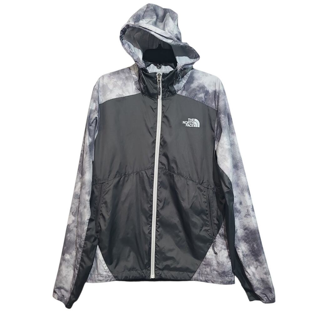 The North Face Windwall Jacket Gray Abstract Dots Small